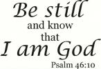 Be Still vinyl decal